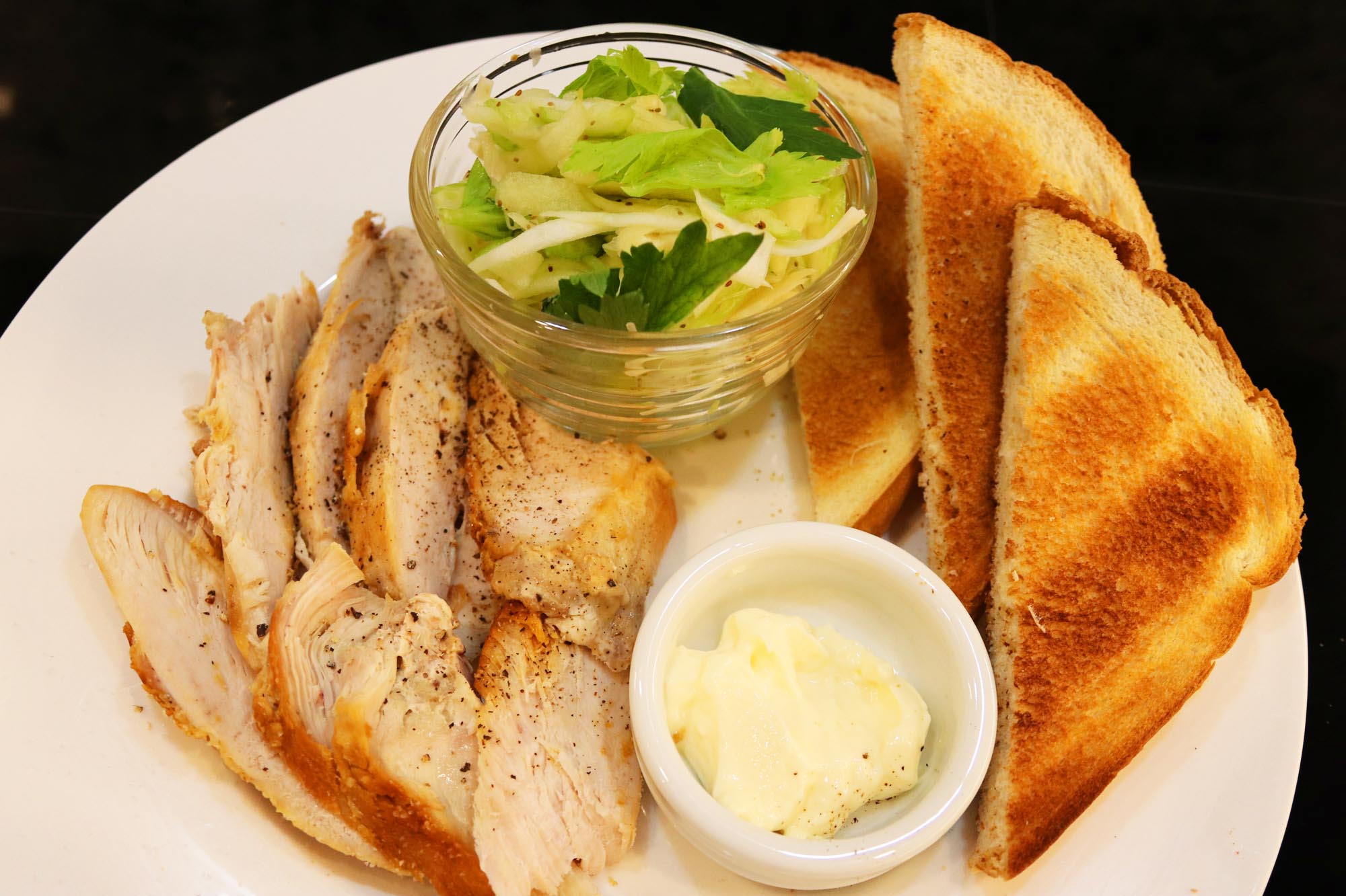 Roasted Chicken, Celery and Apple Salad with Toast Points - Inspired Cuisine