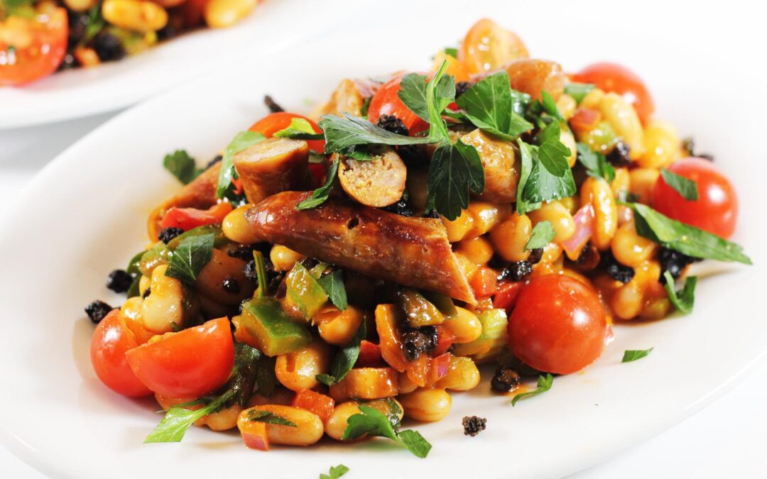 White Bean, Peppers and Sausage Salad