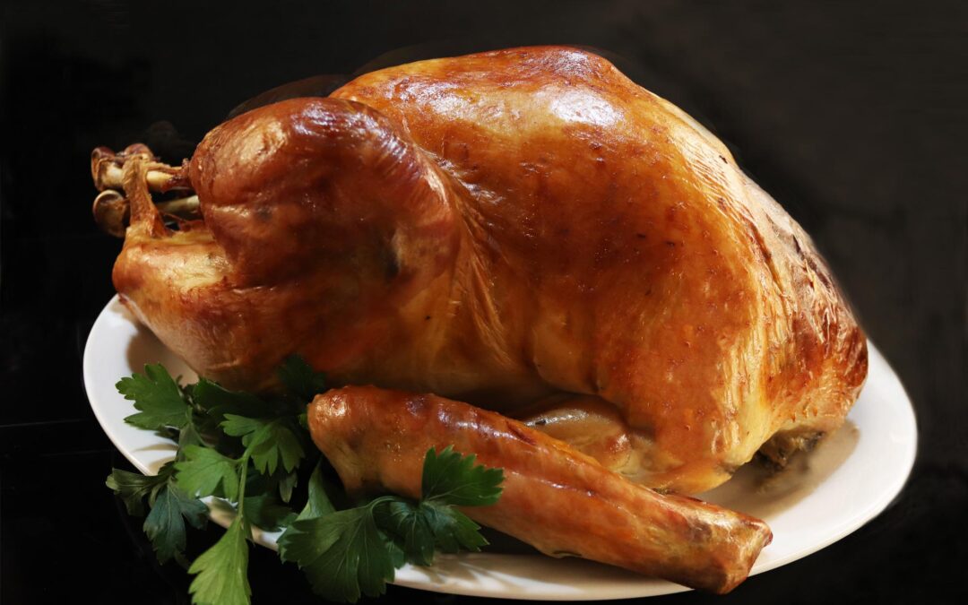 Roast Turkey with Bread, Mushroom and Sage Stuffing