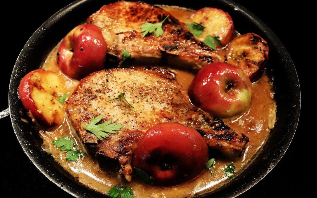 Apple Cider Braised Pork Chops