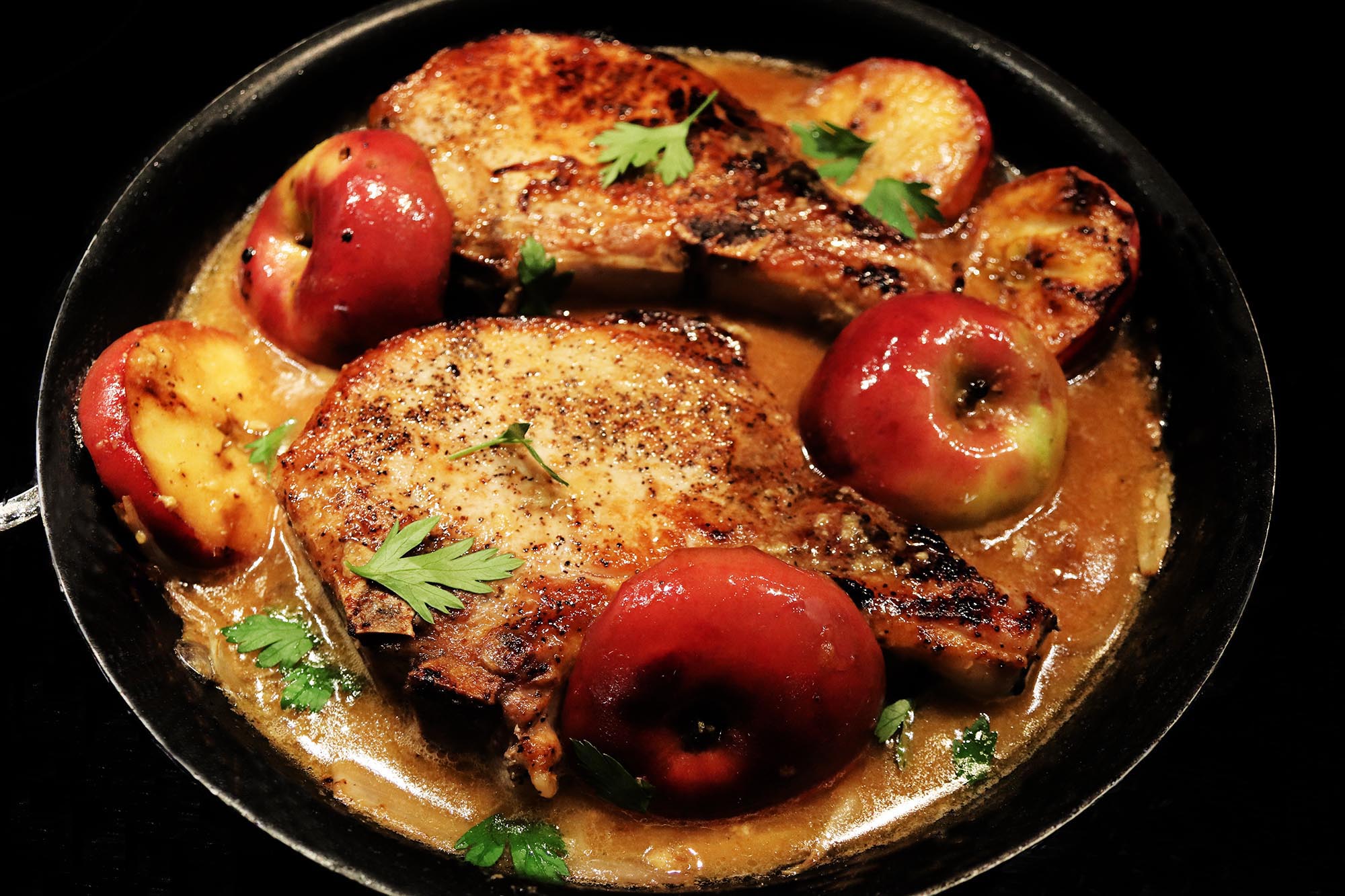 Apple Cider Braised Pork Chops - Inspired Cuisine