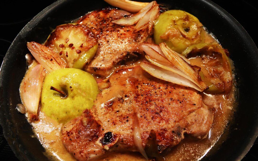 Apple Cider Braised Pork Chops