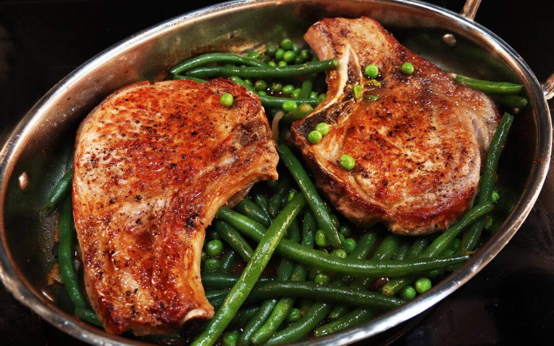 One Pan Pork-Rib Chops with Pan Sauce