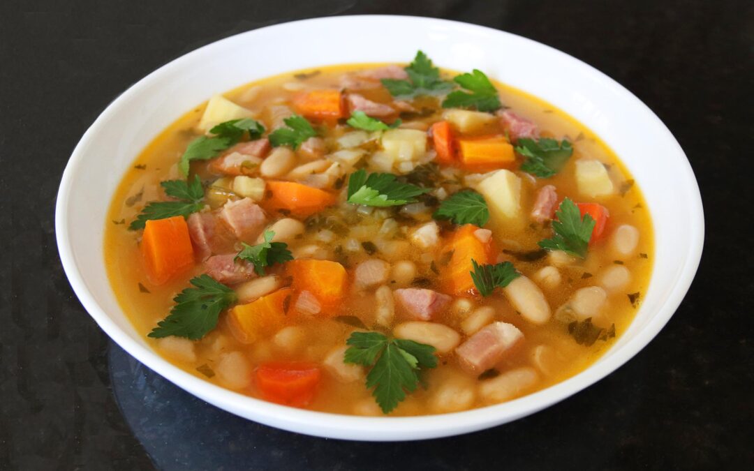 Quick Ham and Navy Bean Soup