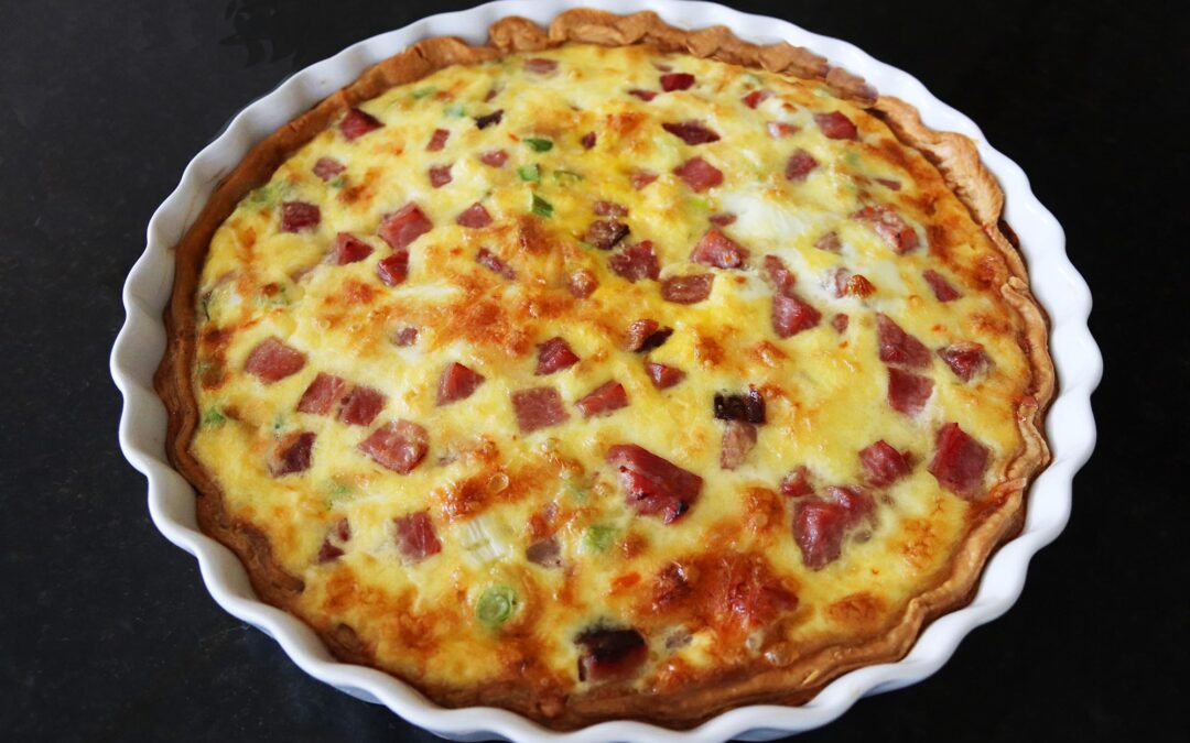 Creamy Ham and Gruyere Cheese Quiche