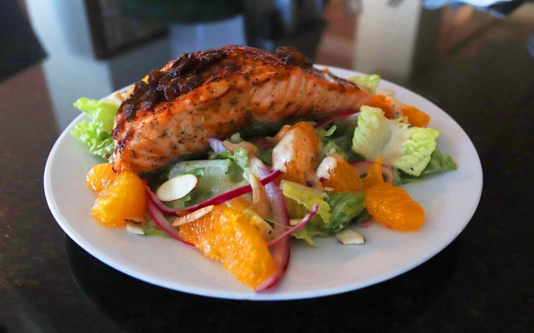 Mango Chutney Glazed Salmon