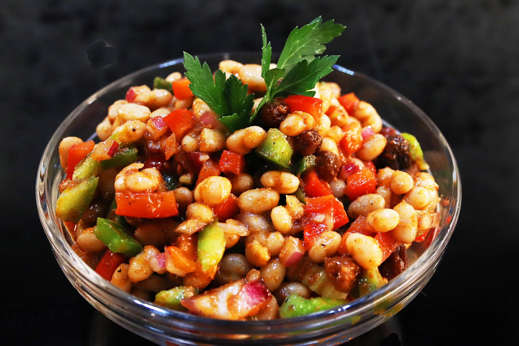 Spanish White Bean and Bell Pepper Salad - Inspired Cuisine