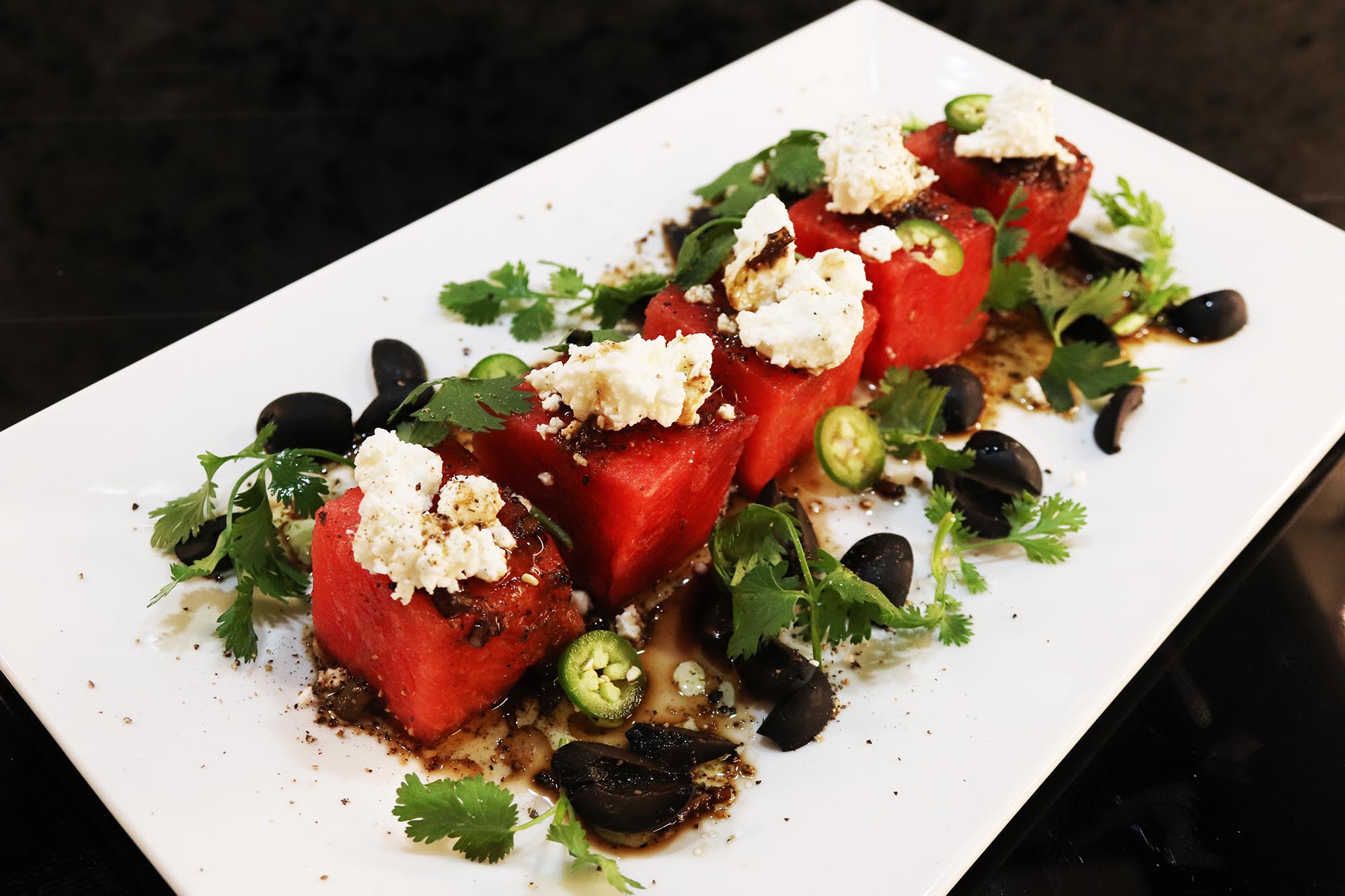 Spicy Watermelon and Feta Salad - Inspired Cuisine
