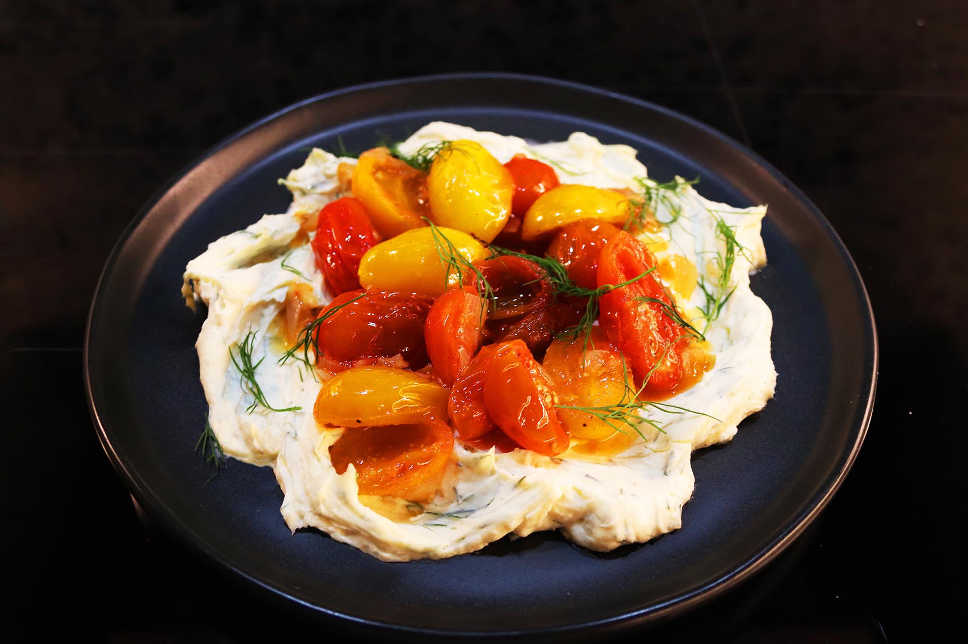 Tomato Vinaigrette and Dill Cream Cheese Dip - Inspired Cuisine