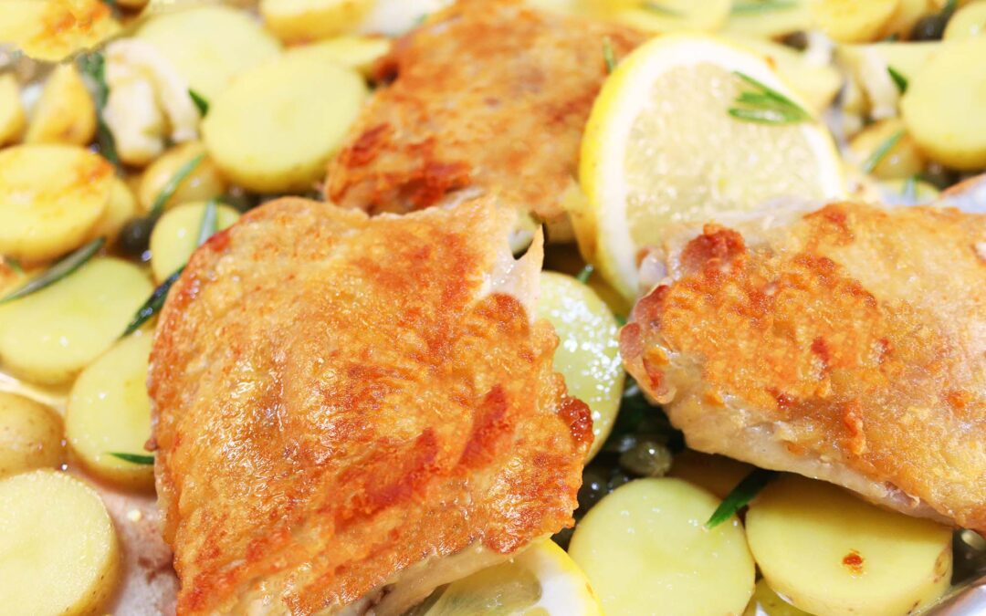 Sheet Pan Roasted Chicken with Garlic, Lemon and Rosemary