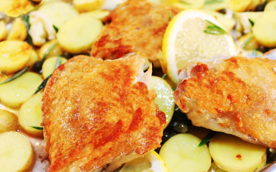 Sheet Pan Roasted Chicken with Garlic, Lemon and Rosemary