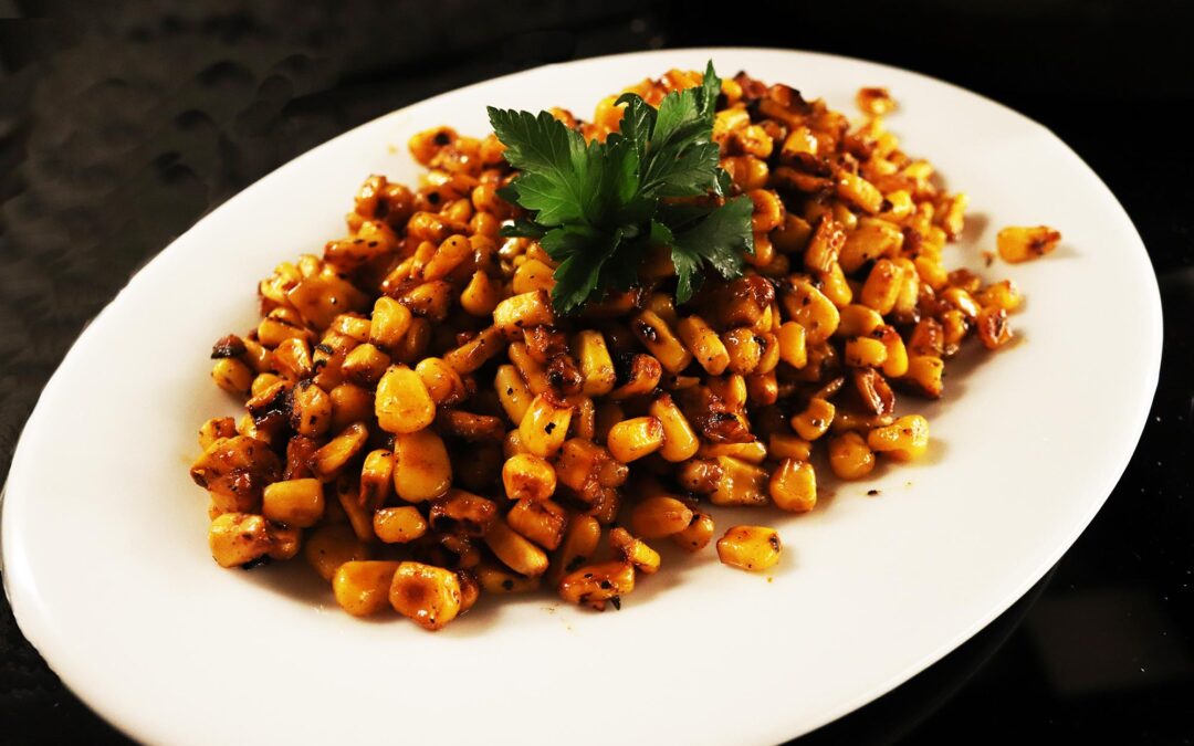 Smoky Skillet Corn with Fresh Garlic & Butter