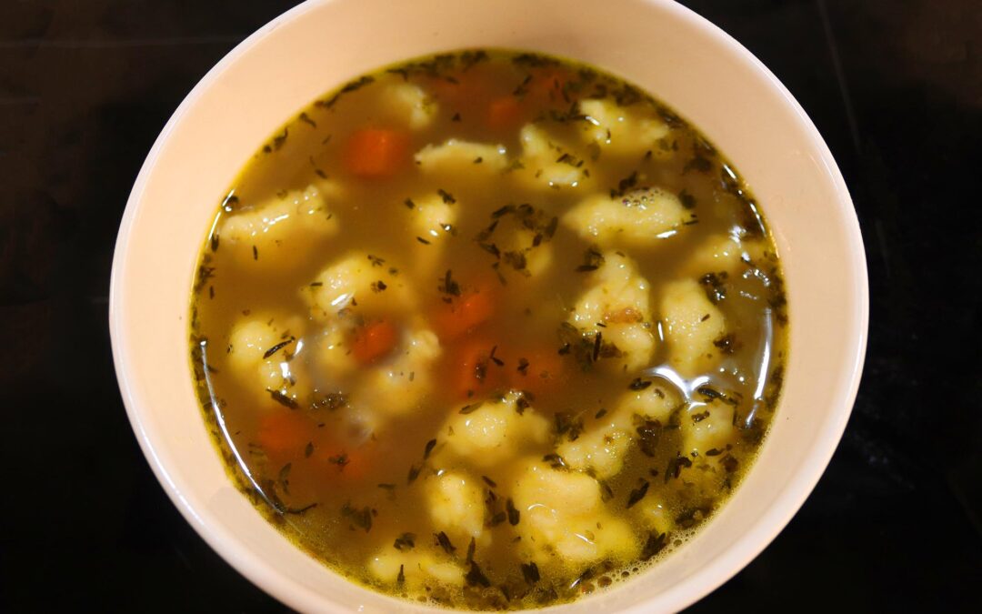 Ham and Lentil Soup with Mini Dumplings