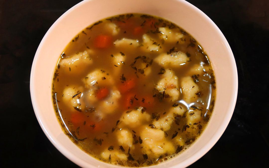 Ham and Lentil Soup with Mini Dumplings