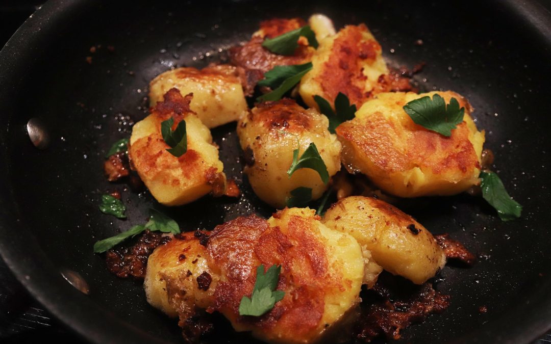 Skillet ‘Smashed’ Potatoes