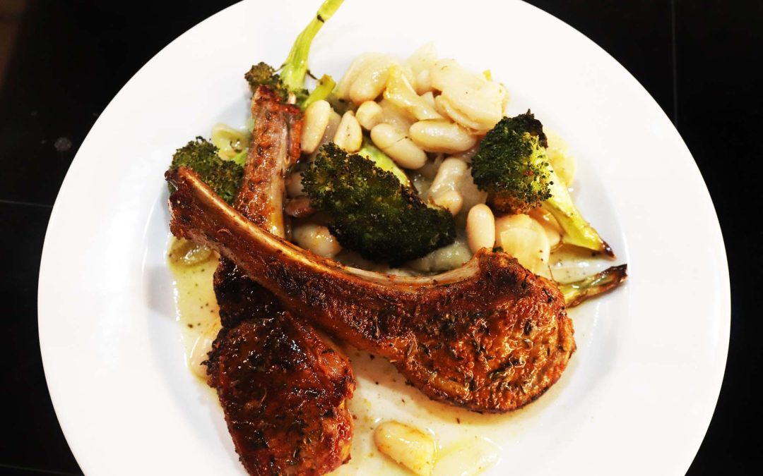 Tender Spring Lamb Meets Crème Fraîche, Charred Broccoli, Aromatics & Creamy Cannellini Beans