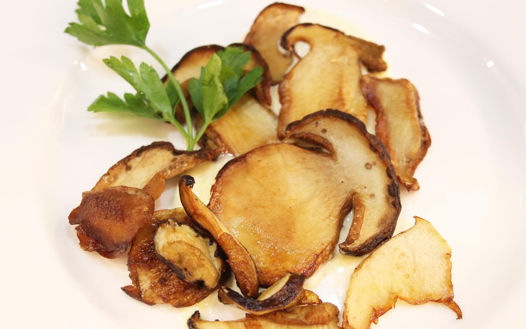 Sautéed Wild Porcini Mushrooms, Créme Fraîche and Sherry Herb Butter