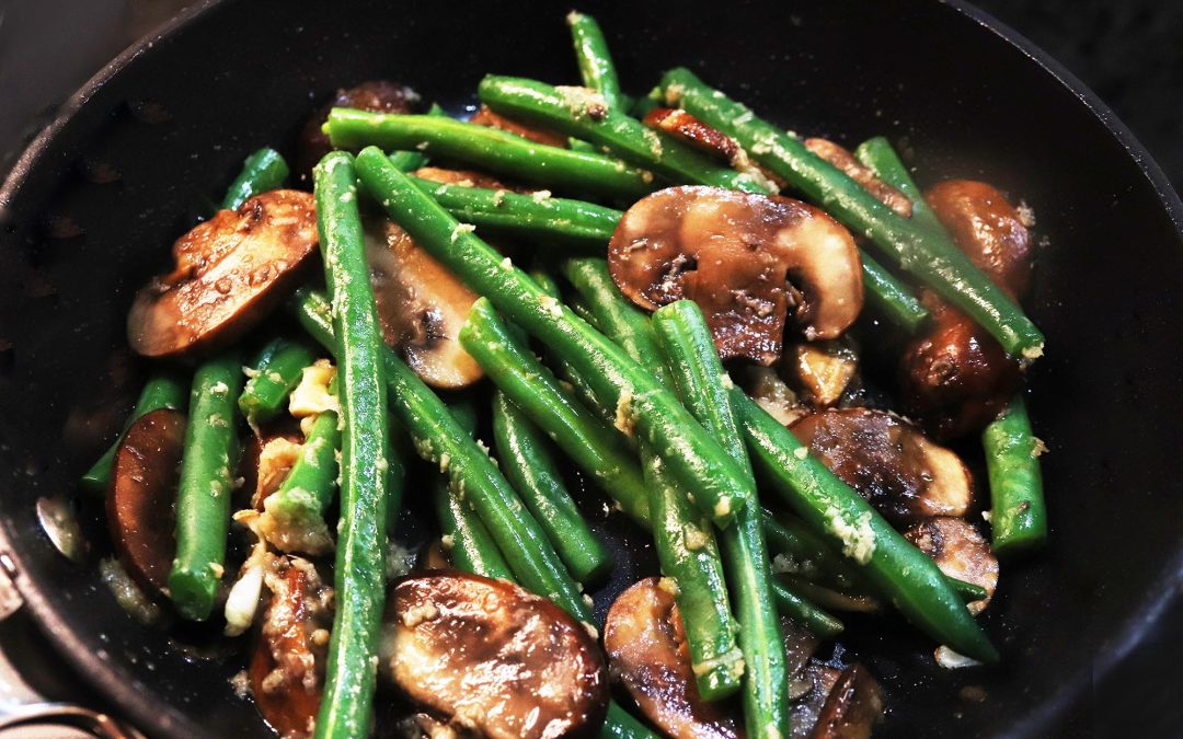 Mushroom & Green Bean Skillet in Garlic Butter